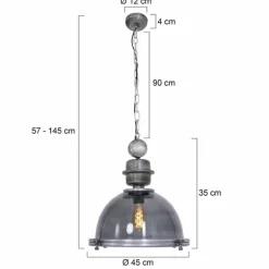 Suspension Steinhauer Bikkel Gris, 1 lumière