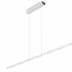 Suspension Steinhauer Bloc LED Acier brossé, 11 lumières