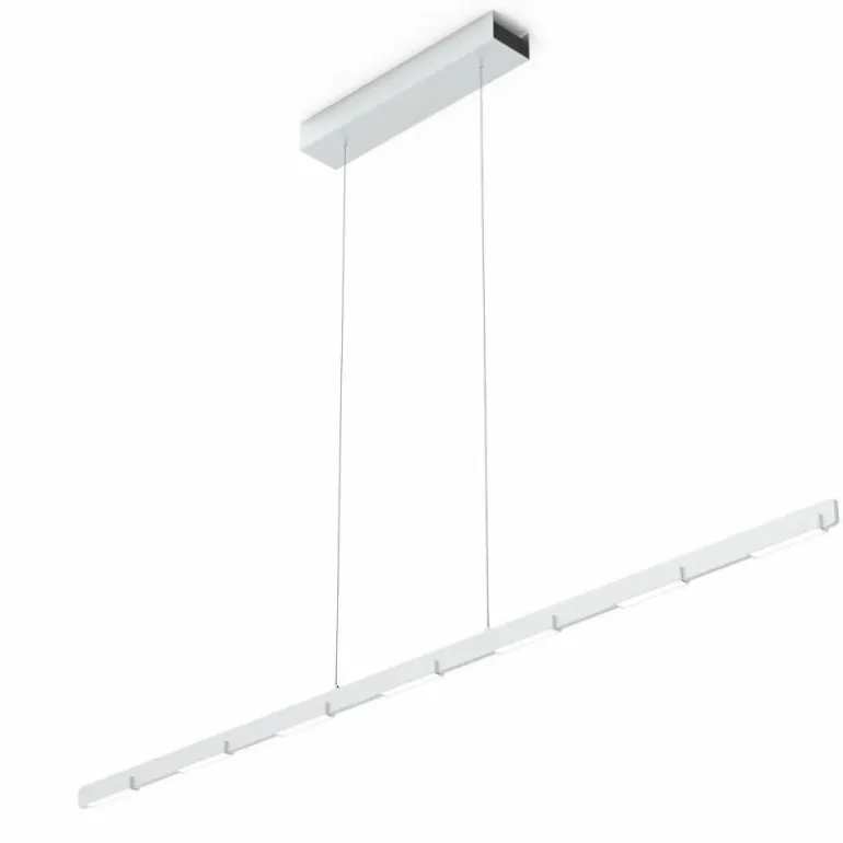 Suspension Steinhauer Bloc LED Acier brossé, 11 lumières
