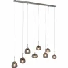 Suspension Steinhauer Bollique Acier inoxydable, 8 lumières