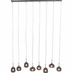 Suspension Steinhauer Bollique Acier inoxydable, 8 lumières