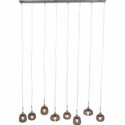 Suspension Steinhauer Bollique Acier inoxydable, 8 lumières