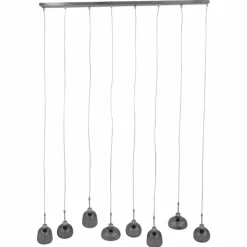 Suspension Steinhauer Bollique Acier inoxydable, 8 lumières