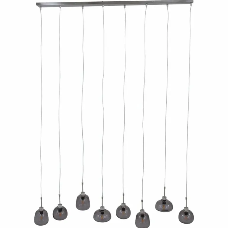 Suspension Steinhauer Bollique Acier inoxydable, 8 lumières