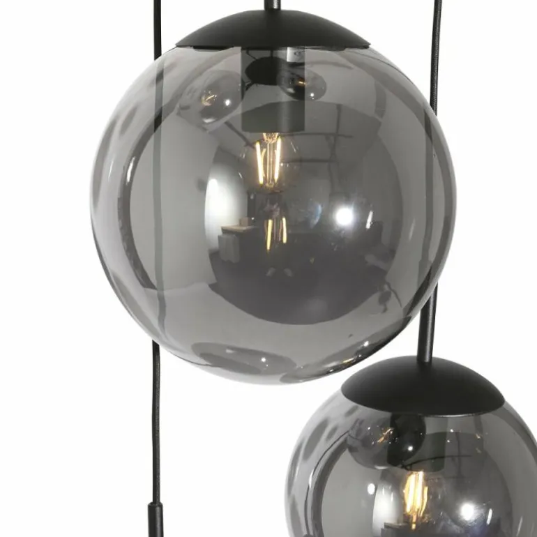 Suspension Steinhauer Bollique Noir, 5 lumières
