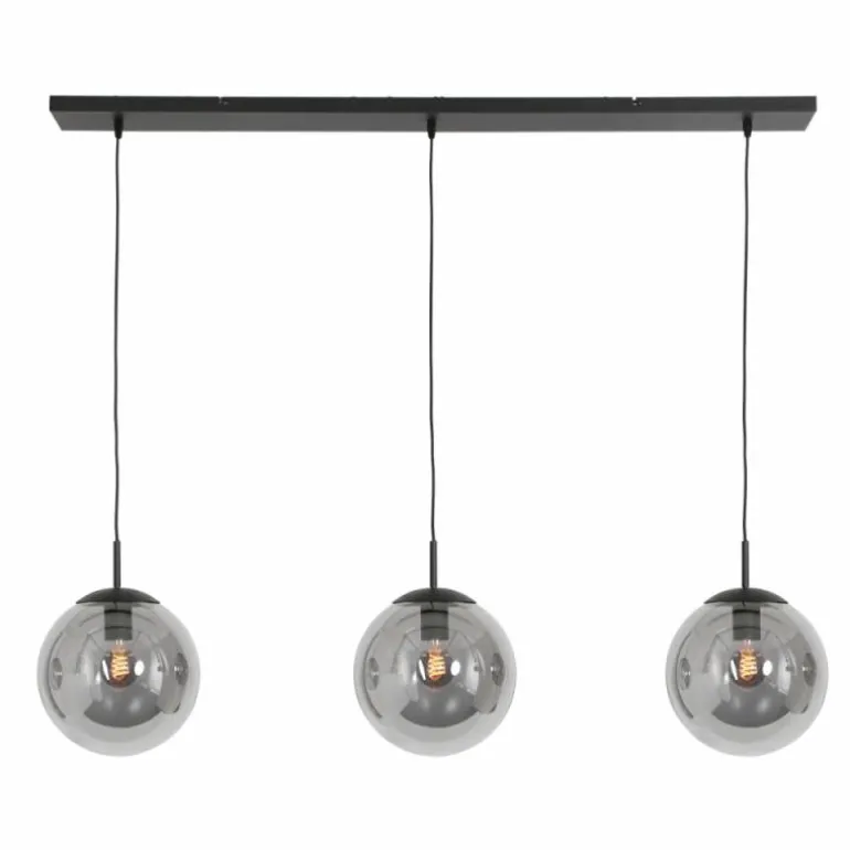 Suspension Steinhauer Bollique Noir, 3 lumières