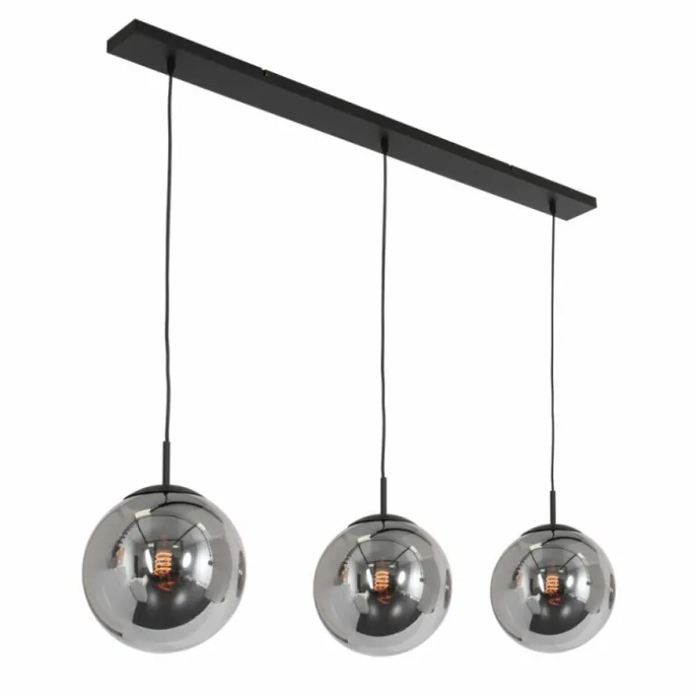 Suspension Steinhauer Bollique Noir, 3 lumières