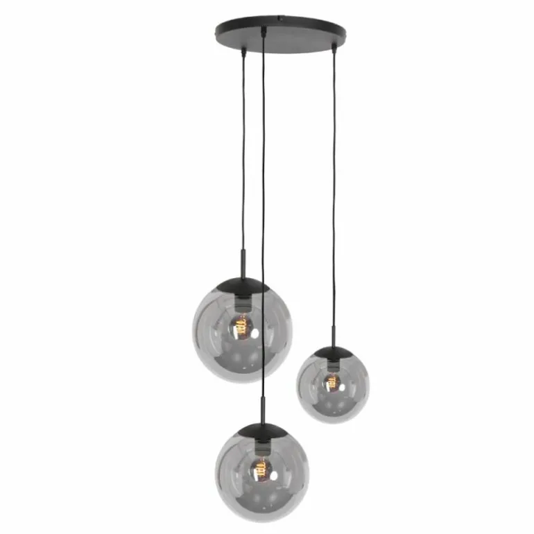 Suspension Steinhauer Bollique Noir, 3 lumières