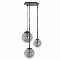 Suspension Steinhauer Bollique Noir, 3 lumières