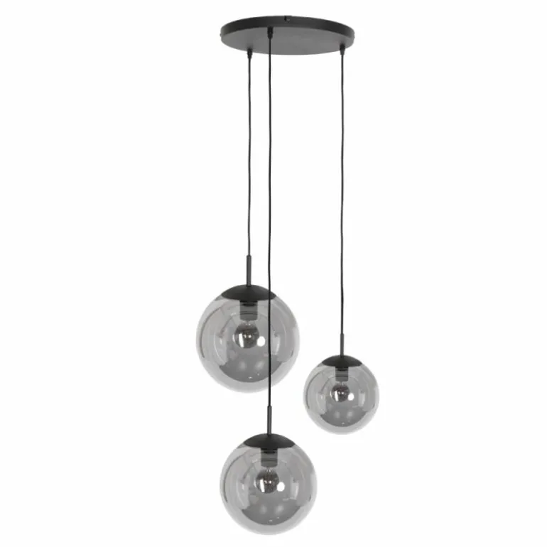 Suspension Steinhauer Bollique Noir, 3 lumières