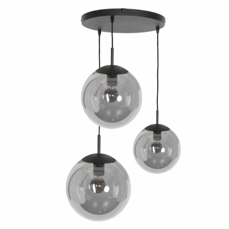 Suspension Steinhauer Bollique Noir, 3 lumières