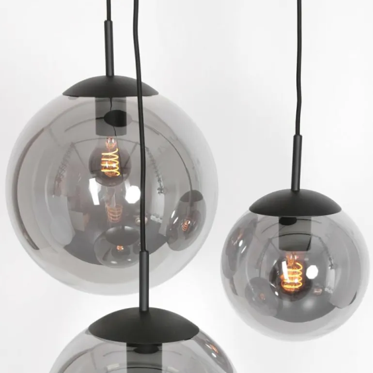 Suspension Steinhauer Bollique Noir, 3 lumières