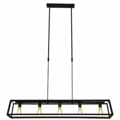 Suspension Steinhauer Buckley Noir, 5 lumières