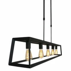 Suspension Steinhauer Buckley Noir, 5 lumières