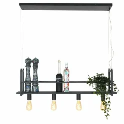 Suspension Steinhauer Buckley Acier inoxydable, 4 lumières