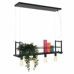 Suspension Steinhauer Buckley Acier inoxydable, 4 lumières