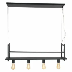 Suspension Steinhauer Buckley Acier inoxydable, 4 lumières