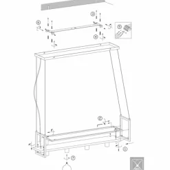 Suspension Steinhauer Buckley Acier inoxydable, 4 lumières
