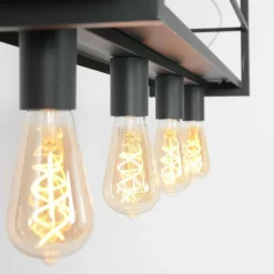 Suspension Steinhauer Buckley Acier inoxydable, 4 lumières