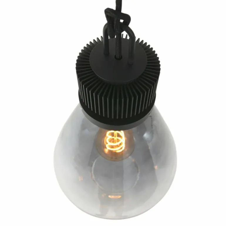 Suspension Steinhauer Flere Gris, Noir, 6 lumières