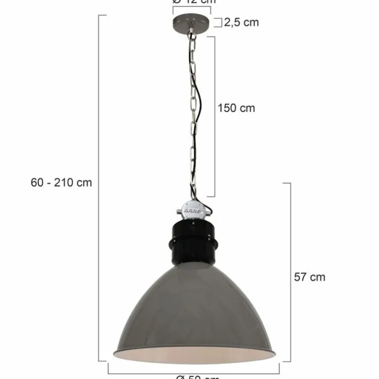 Suspension Steinhauer Frisk Gris, 1 lumière