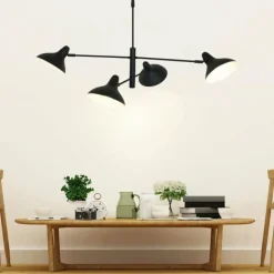 Suspension Steinhauer Kasket Noir, Blanc, 4 lumières