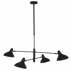 Suspension Steinhauer Kasket Noir, Blanc, 4 lumières
