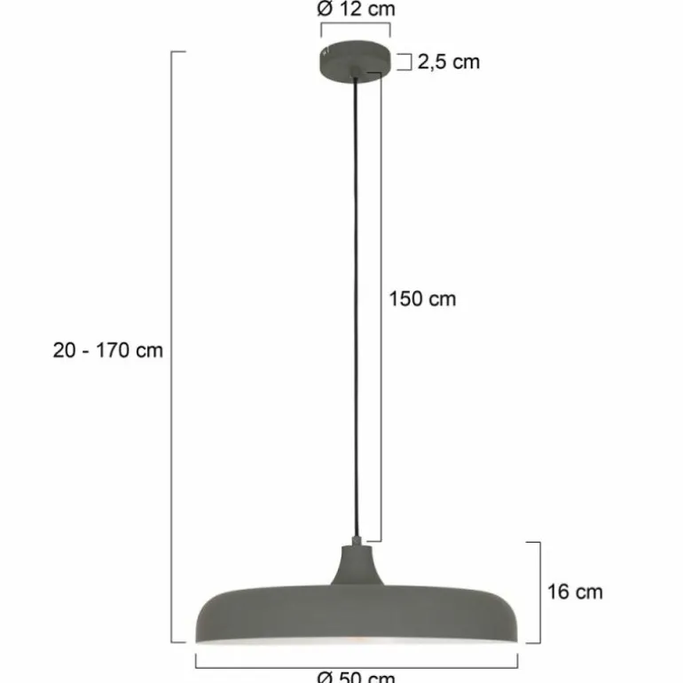 Suspension Steinhauer Krisip Gris, Blanc, 1 lumière