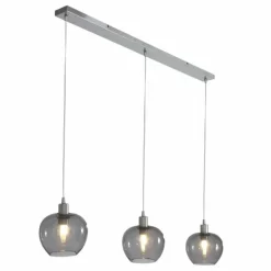Suspension Steinhauer Lotus Acier inoxydable, 3 lumières