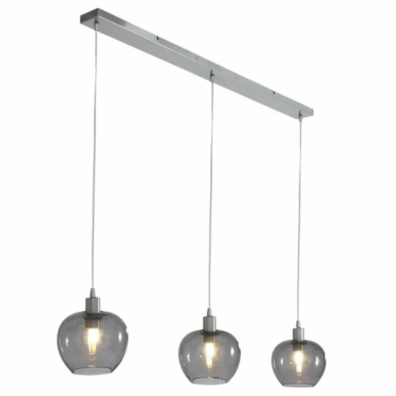 Suspension Steinhauer Lotus Acier inoxydable, 3 lumières