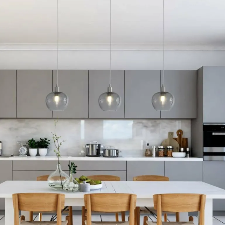 Suspension Steinhauer Lotus Acier inoxydable, 3 lumières