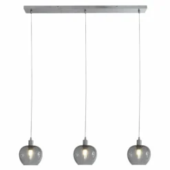 Suspension Steinhauer Lotus Acier inoxydable, 3 lumières