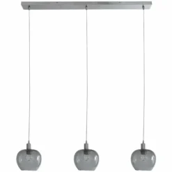 Suspension Steinhauer Lotus Acier inoxydable, 3 lumières