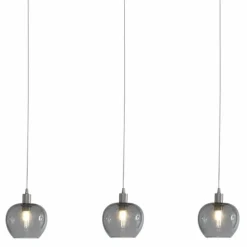 Suspension Steinhauer Lotus Acier inoxydable, 3 lumières