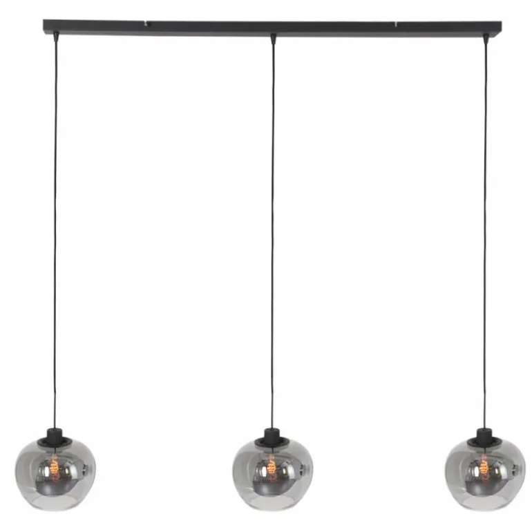 Suspension Steinhauer Lotus Noir, 3 lumières