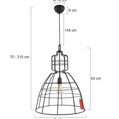 Suspension Steinhauer Mark III Noir, 1 lumière