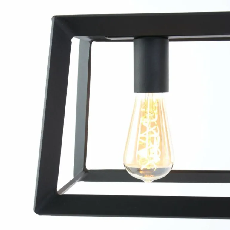 Suspension Steinhauer Mats Noir, 4 lumières