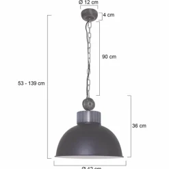 Suspension Steinhauer Mexlite Noir, 1 lumière