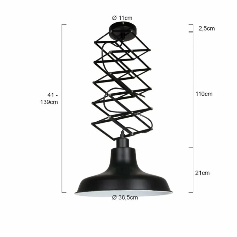Suspension Steinhauer Mexlite Noir, 1 lumière