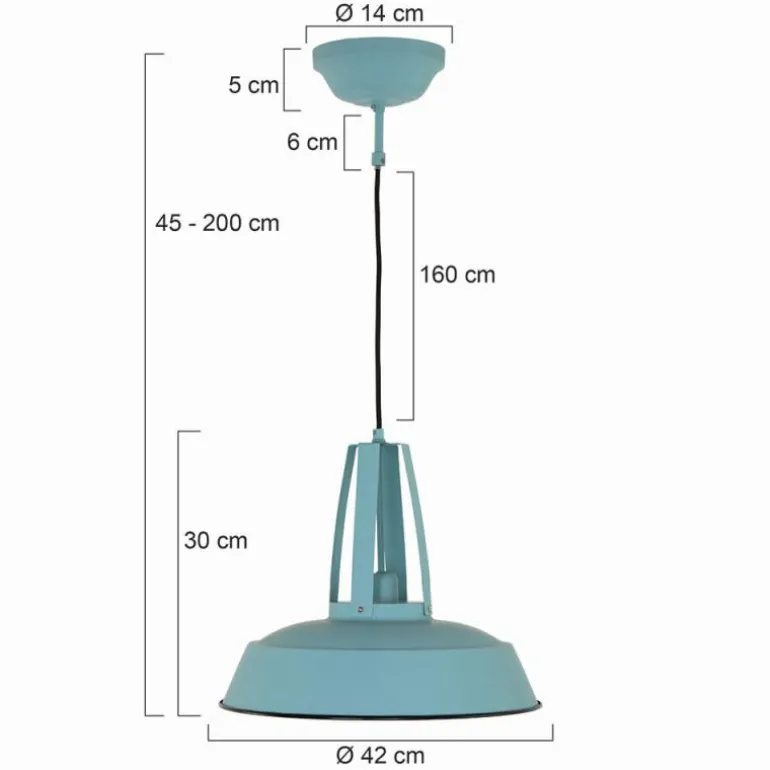 Suspension Steinhauer Mexlite Bleu, 1 lumière