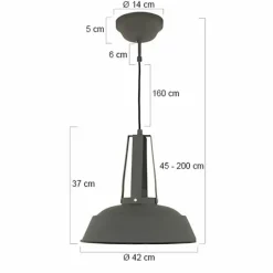 Suspension Steinhauer Mexlite Gris, 1 lumière