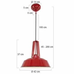 Suspension Steinhauer Mexlite Rouge, 1 lumière