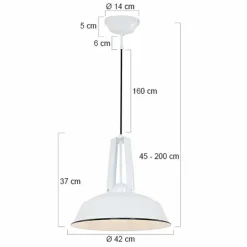 Suspension Steinhauer Mexlite Blanc, 1 lumière