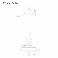Suspension Steinhauer Mexlite Blanc, 1 lumière