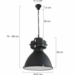 Suspension Steinhauer Mexlite Noir, 1 lumière