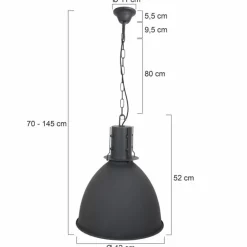 Suspension Steinhauer Mexlite Noir, 1 lumière