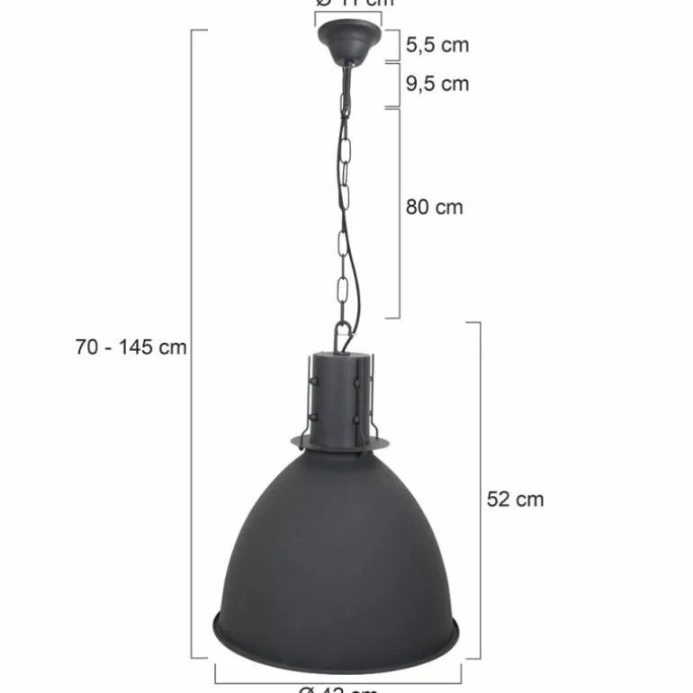 Suspension Steinhauer Mexlite Noir, 1 lumière