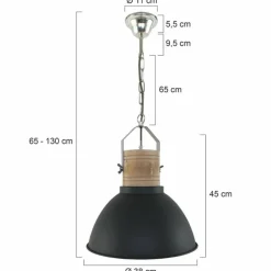 Suspension Steinhauer Mexlite Noir, 1 lumière