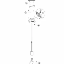 Suspension Steinhauer Minimalics Noir, 1 lumière