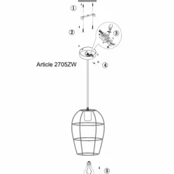 Suspension Steinhauer Minimalics Noir, 1 lumière